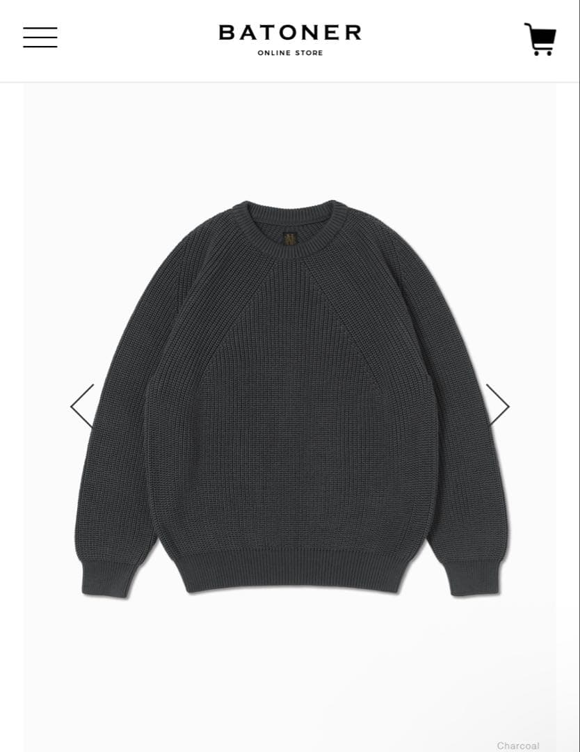 トップス BATONER SIGNATURE COTTON KNIT size 1