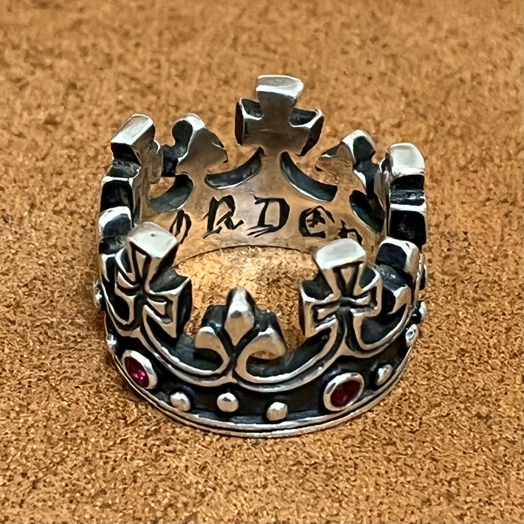 ロイヤルオーダー ラージクラウン リング ルビー/シルバー925 12号