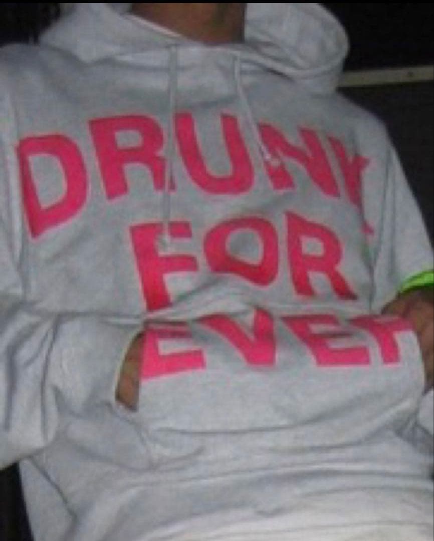 グレー パーカー Sサイズ DRUNK FOR EVER