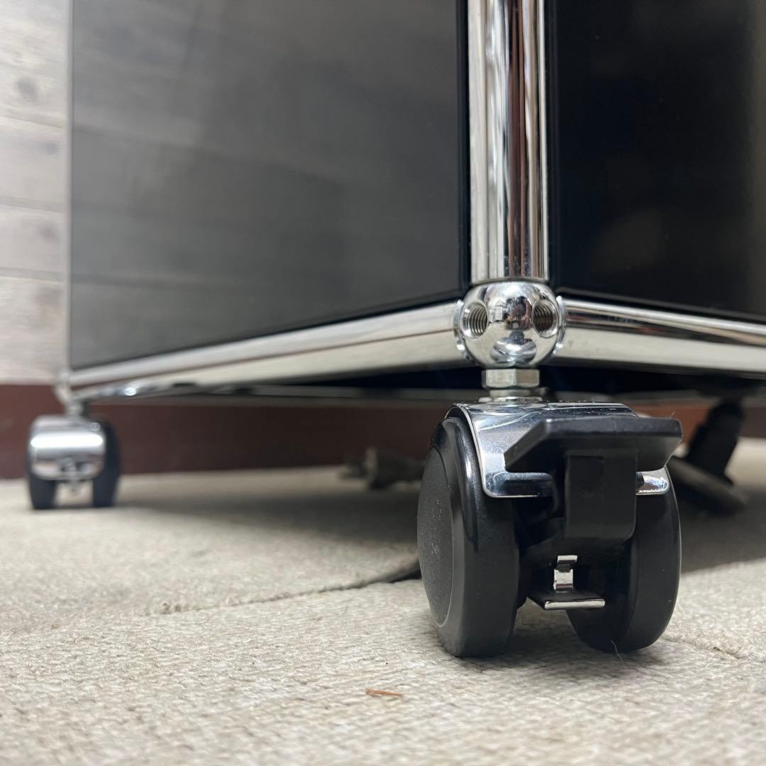 ★DKSD★USM ハラー 電源BOX付ワゴン 色：黒色