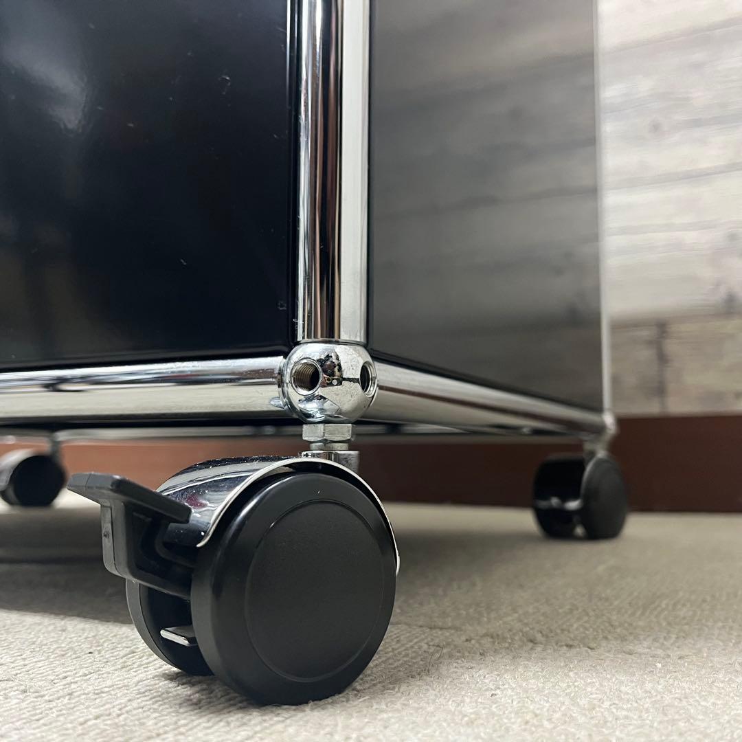 ★DKSD★USM ハラー 電源BOX付ワゴン 色：黒色