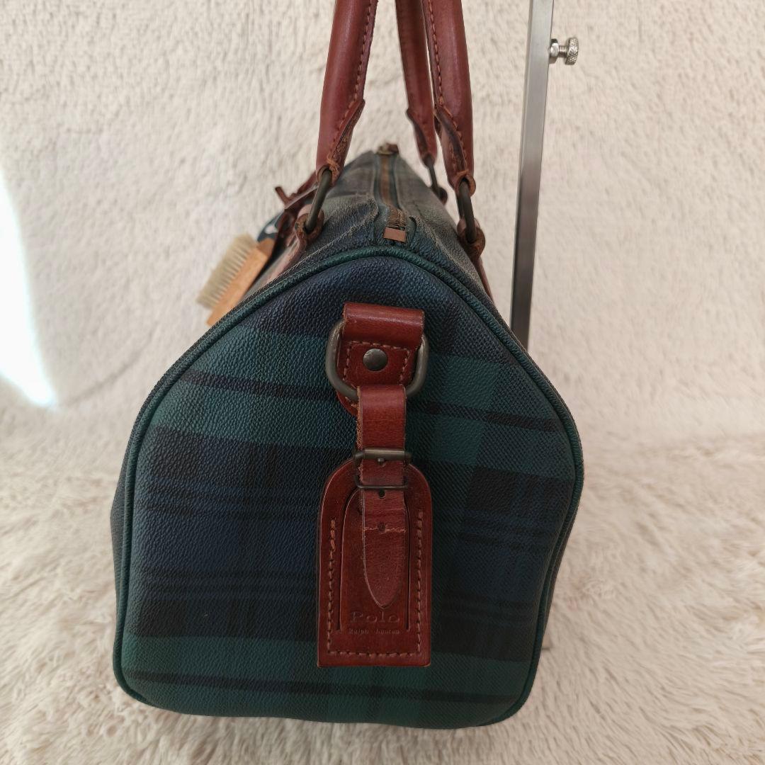 【美人】ポロラルフローレン・ボストンバッグ・チェック柄・ヴィンテージ