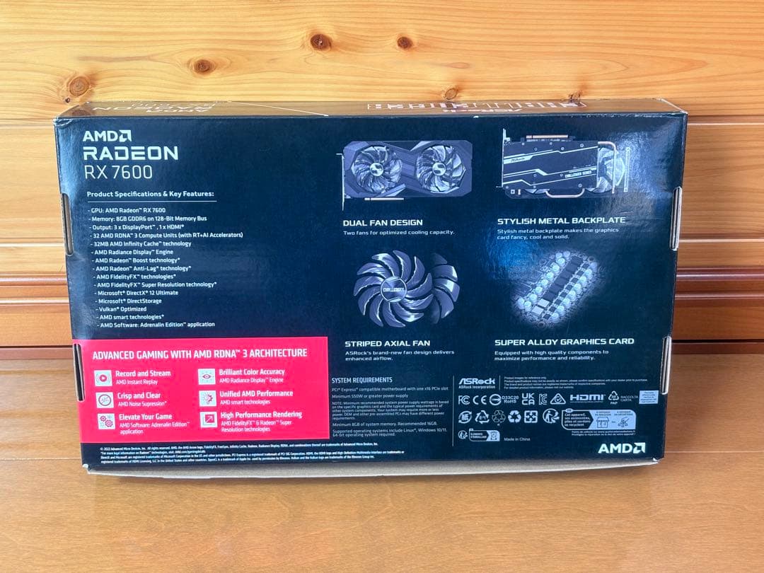 【保証残有】Radeon RX 7600 Challenger 8GB OC