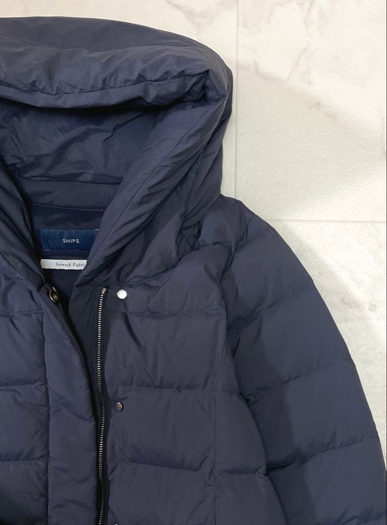 ☆美品☆シップス 定価40,700円【河田フェザー】フードショートダウン 36