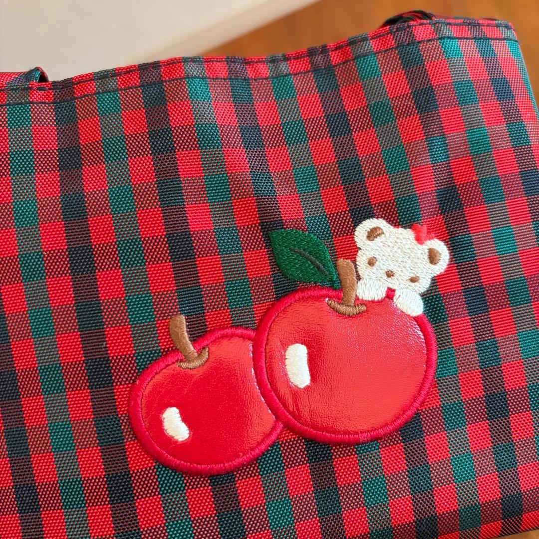 familiar【ファミリア】レッスンバッグ 赤 チェック 廃盤品