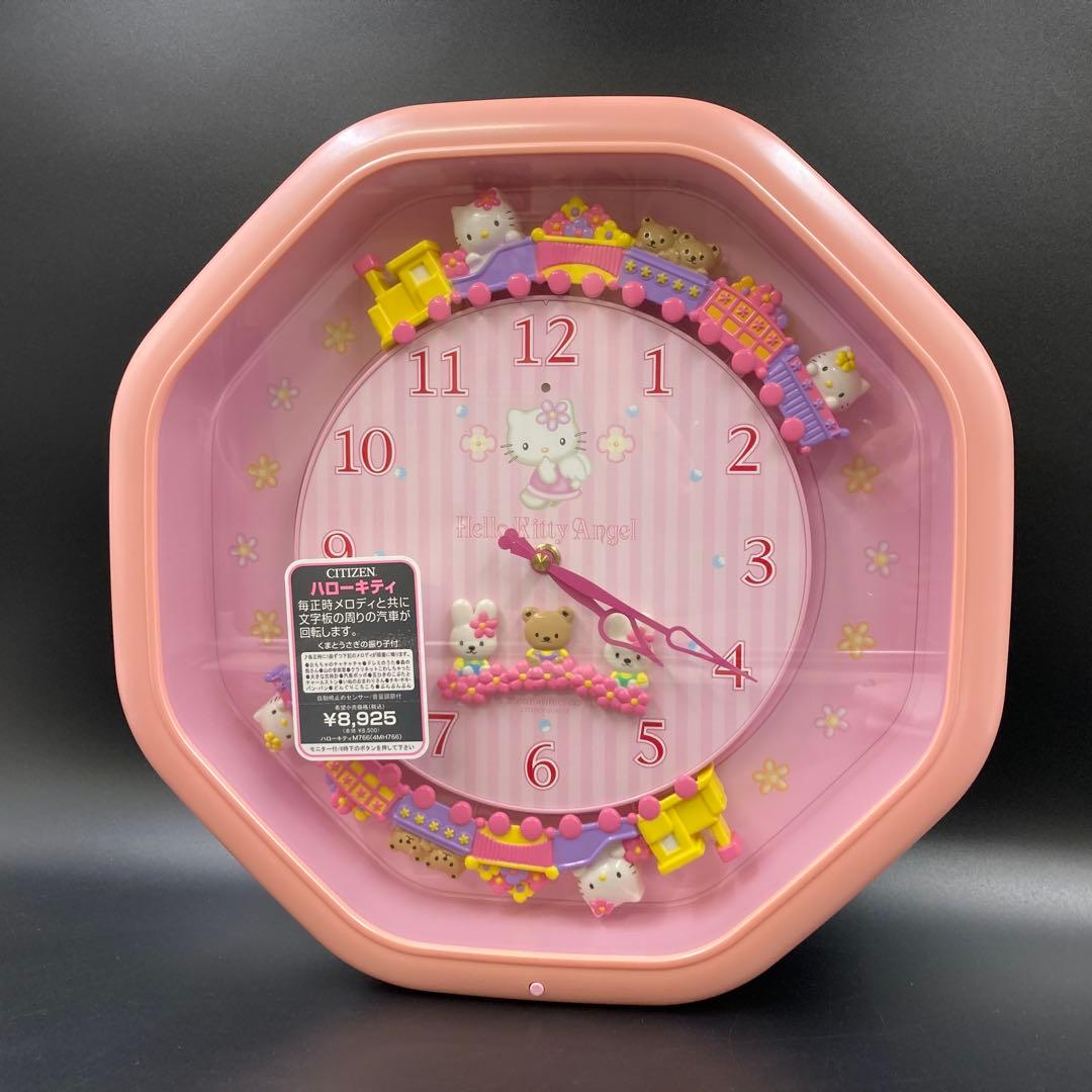 CITIZEN ハローキティ 壁掛け時計 M766 ピンクパール色 サンリオ