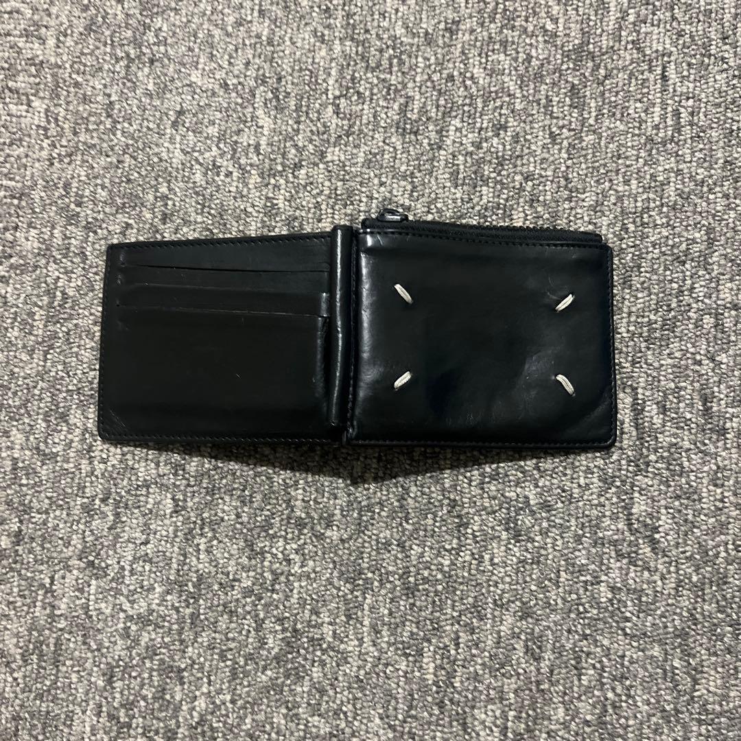 Maison Margielaブラックレザー マネークリップ