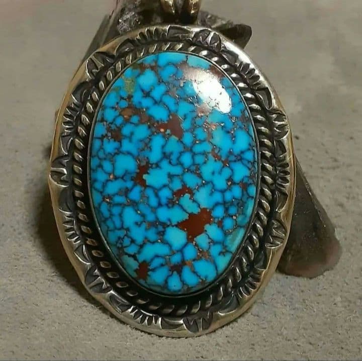 【特大】ハイグレードキングマン スパイダーウェブ ナバホ族 ジェフジェームスJr