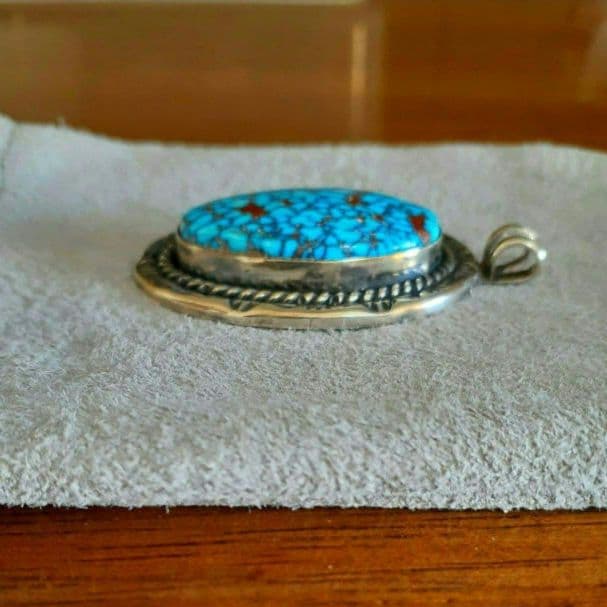 【特大】ハイグレードキングマン スパイダーウェブ ナバホ族 ジェフジェームスJr