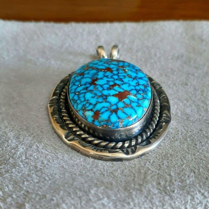 【特大】ハイグレードキングマン スパイダーウェブ ナバホ族 ジェフジェームスJr