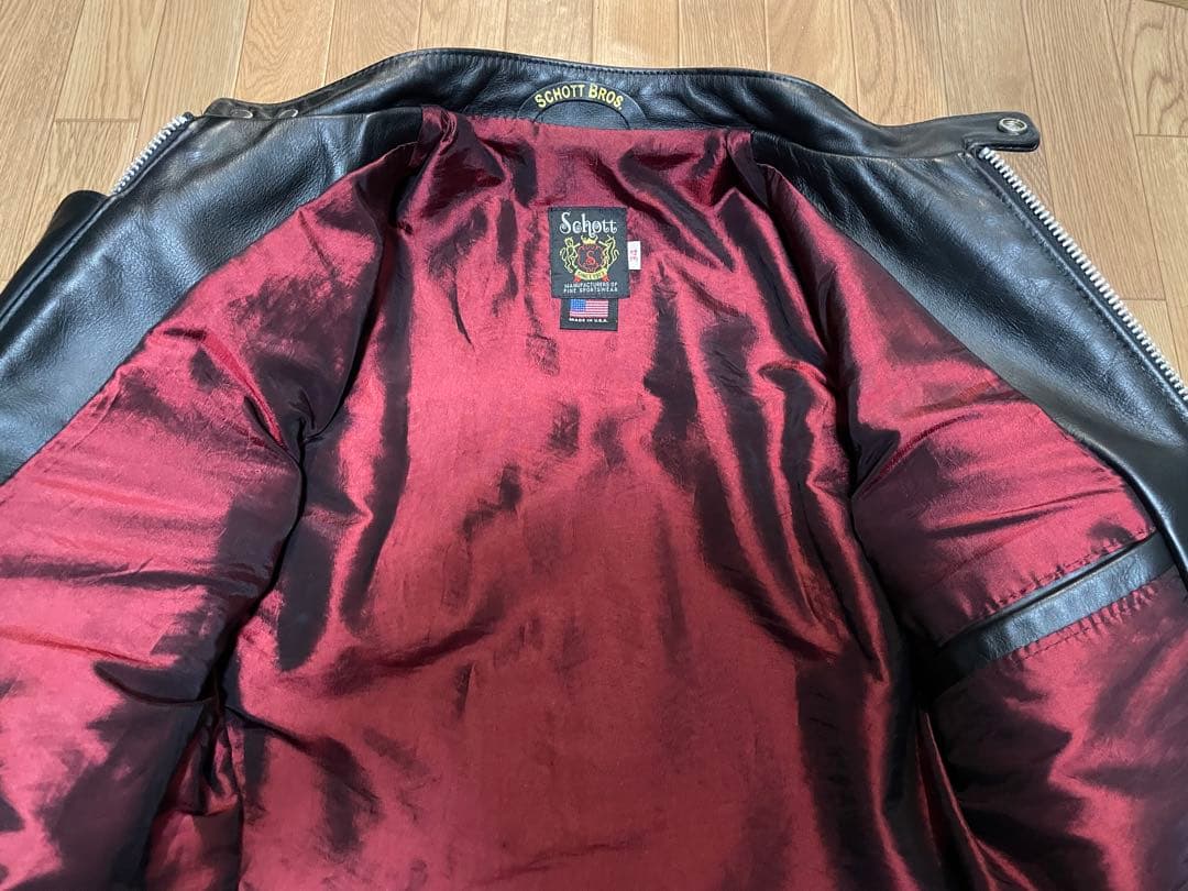 美品 Schott 641XX ステアハイド 34 ライダースジャケット