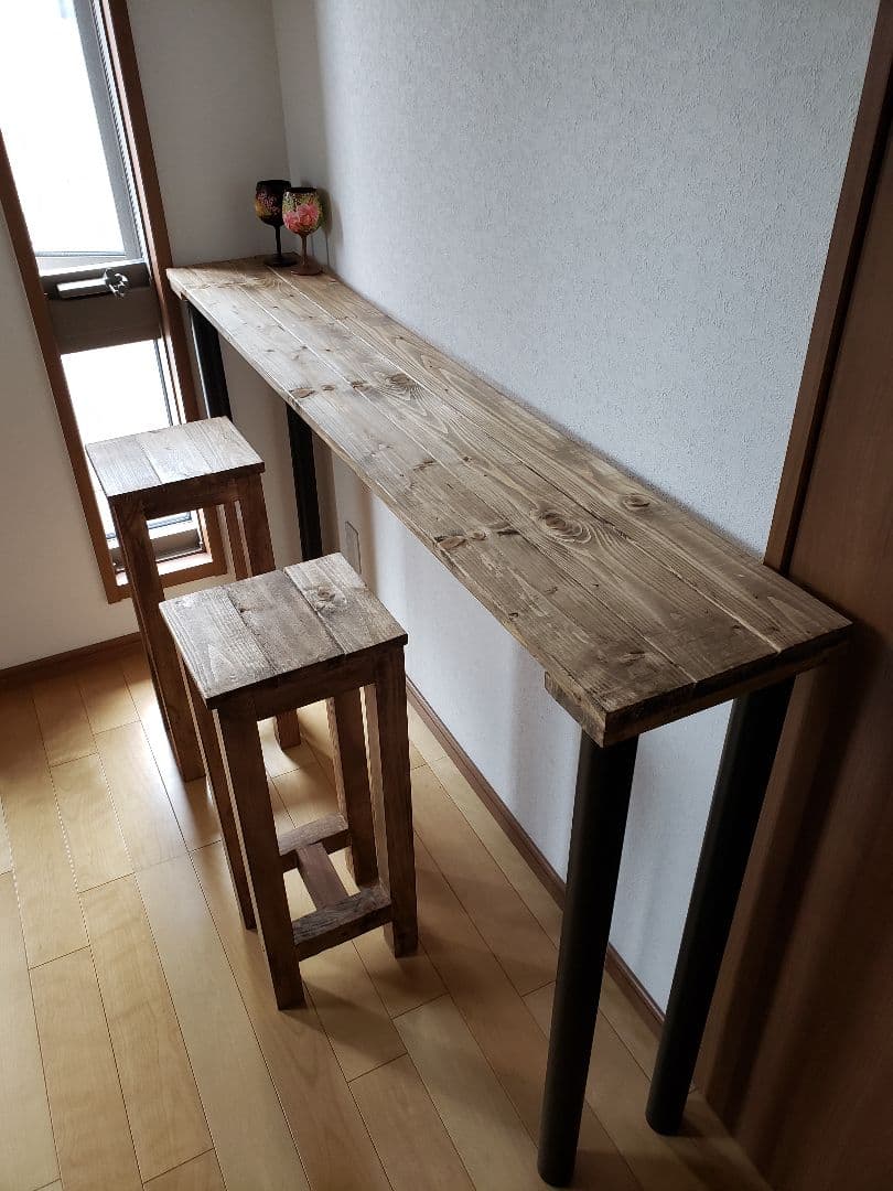 100アンティーク風カウンターテーブル