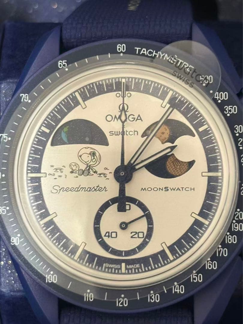 スウォッチ オメガ スヌーピー 8/9 チョウザメ月　Lサイズ