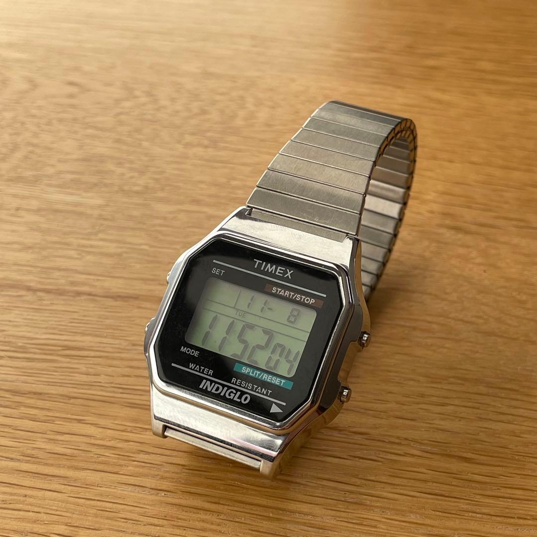 【美品】値下げ中即納 timex シルバー 腕時計 supremeベースモデル