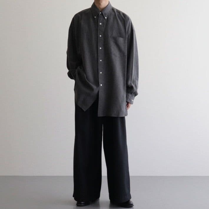 トップス Linen Cupro L/S Oversized B.D Shirt