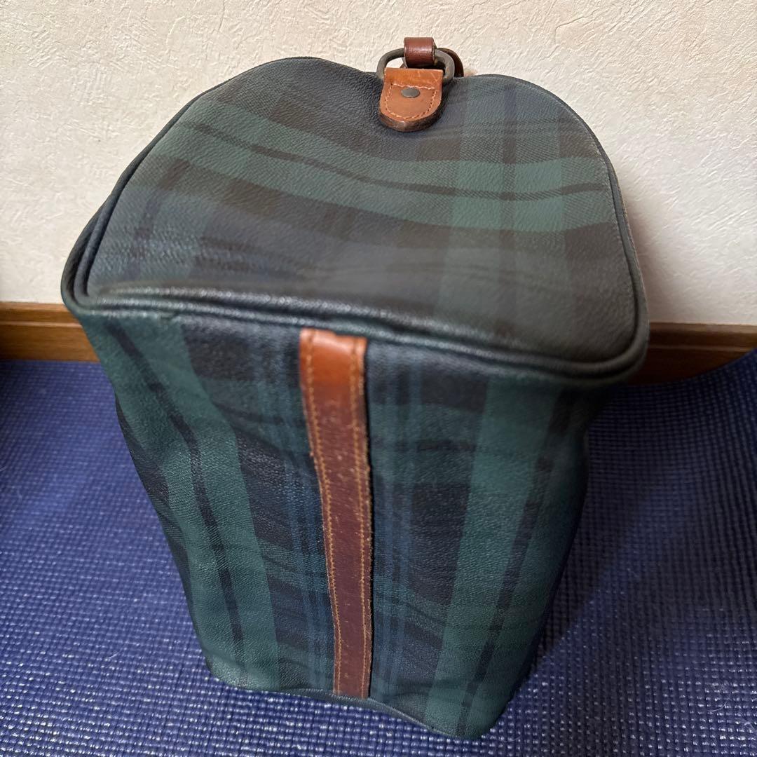 ラルフローレン　ミニボストンバック　チェック柄　PVC