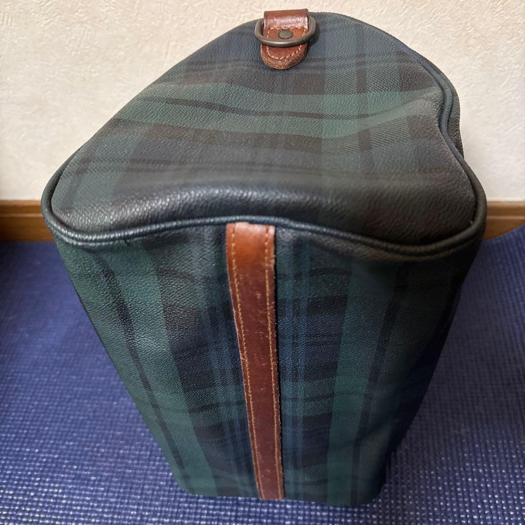 ラルフローレン　ミニボストンバック　チェック柄　PVC