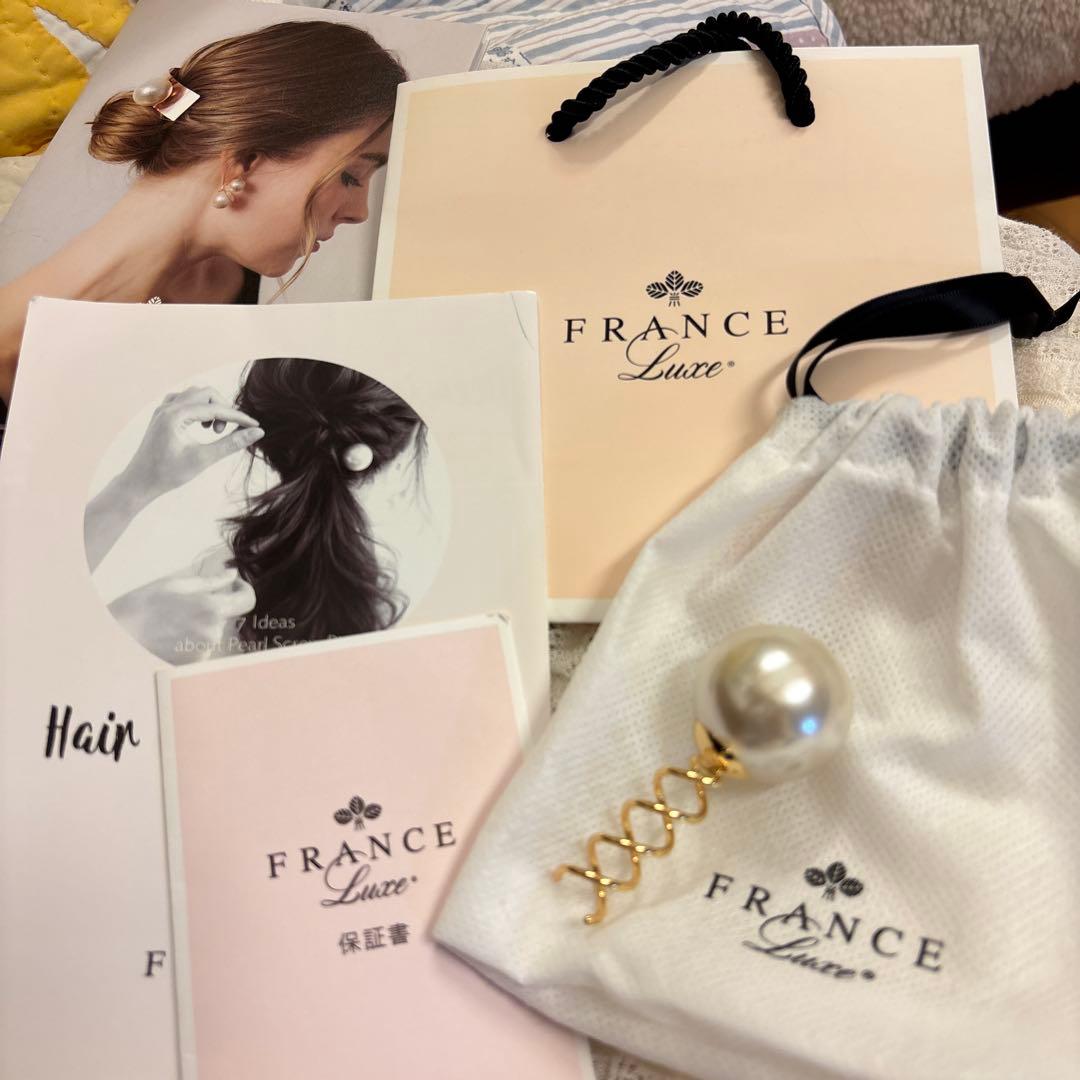 専用＊FRANCE Luxe パールスパイラルスクリューピン パール×ゴールドＬ
