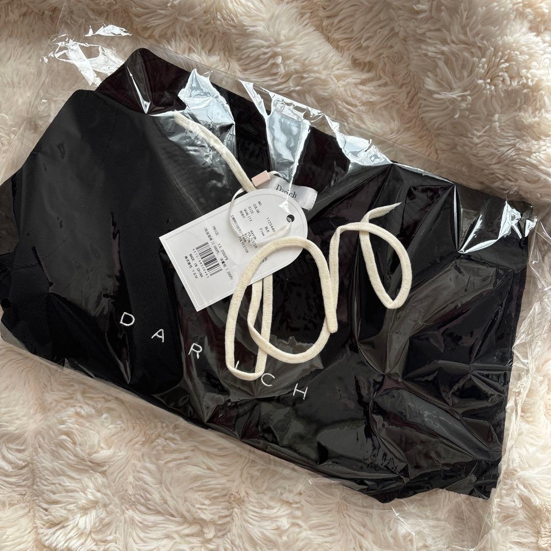 Darich ダーリッチ　ウエストオープンリボンデザインニットミニワンピース