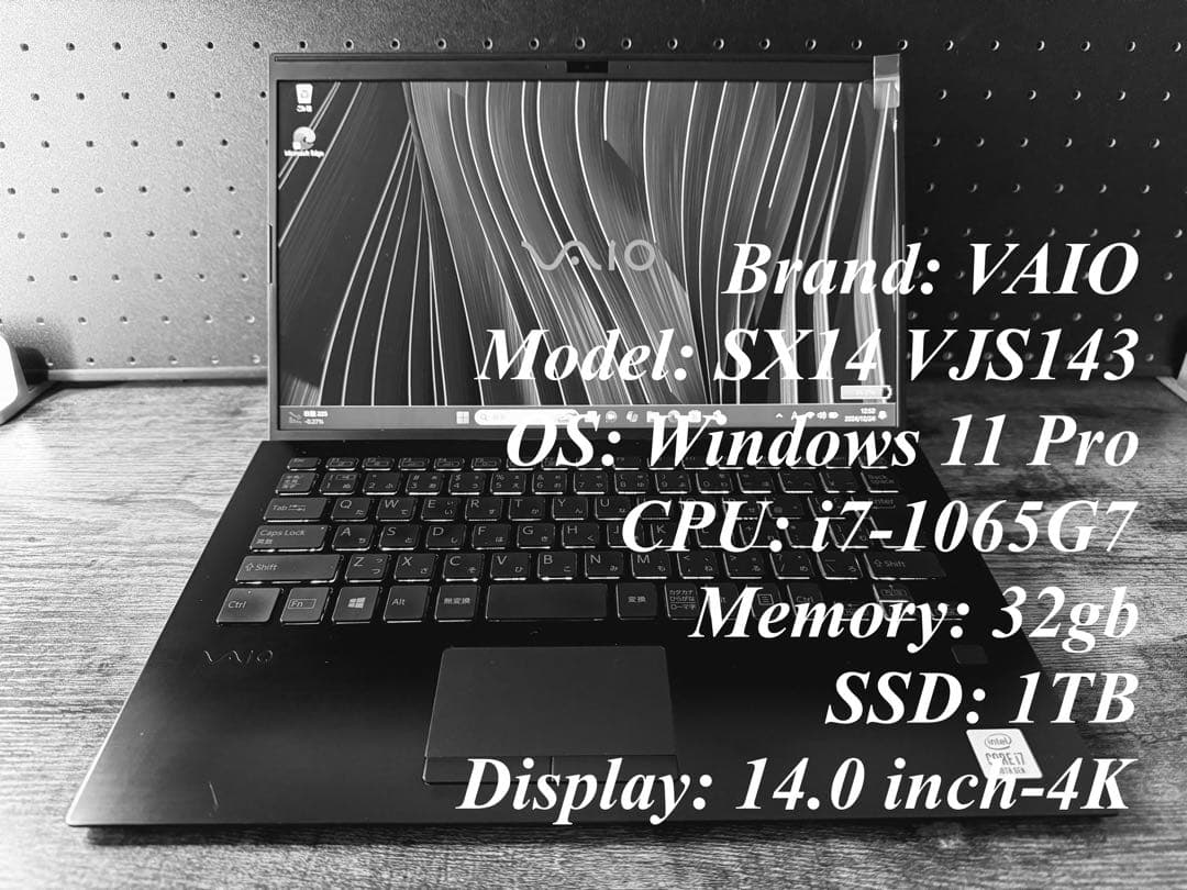 Sale‼️ VAIO SX14 ALLBLACK 10世i7 32 1T 4K新