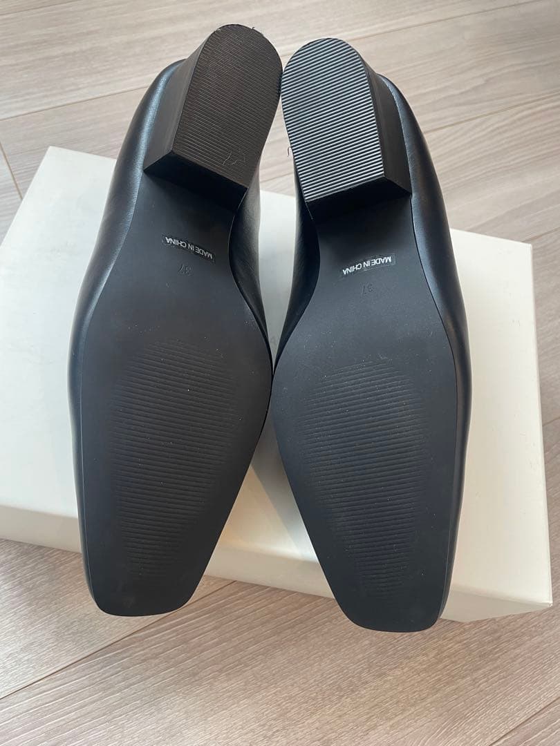 靴 Todayful Squaretoe Leather Sabot 37