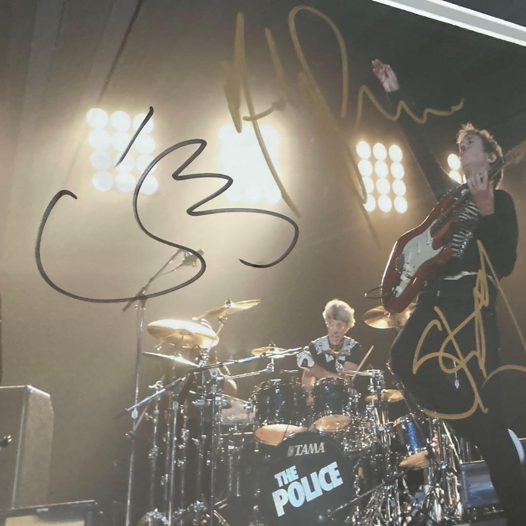 Police/ポリス3人の直筆サイン入り写真額縁