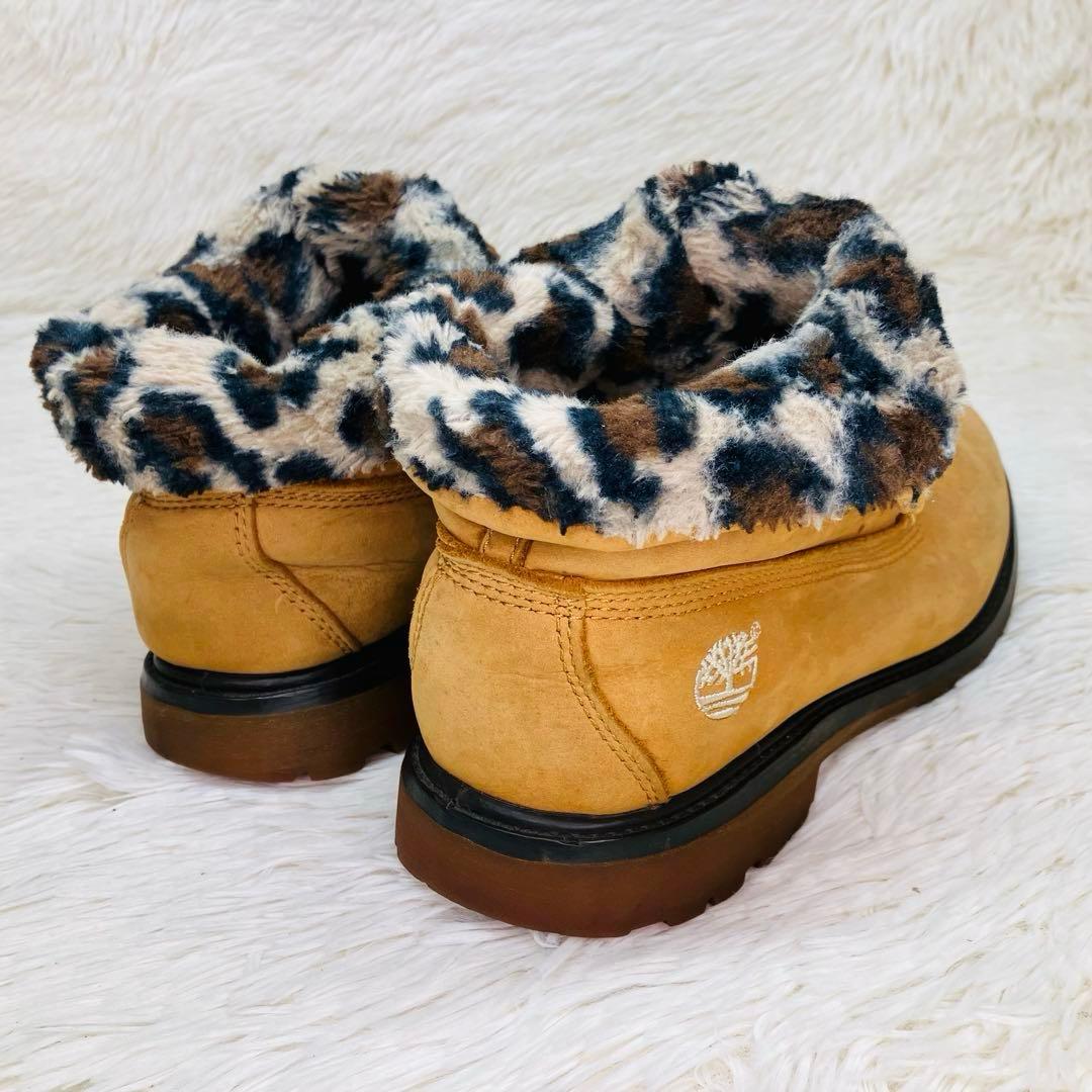 【限定モデル】ティンバーランド7.5WROLL TOP BOOTSレオパ－ド柄