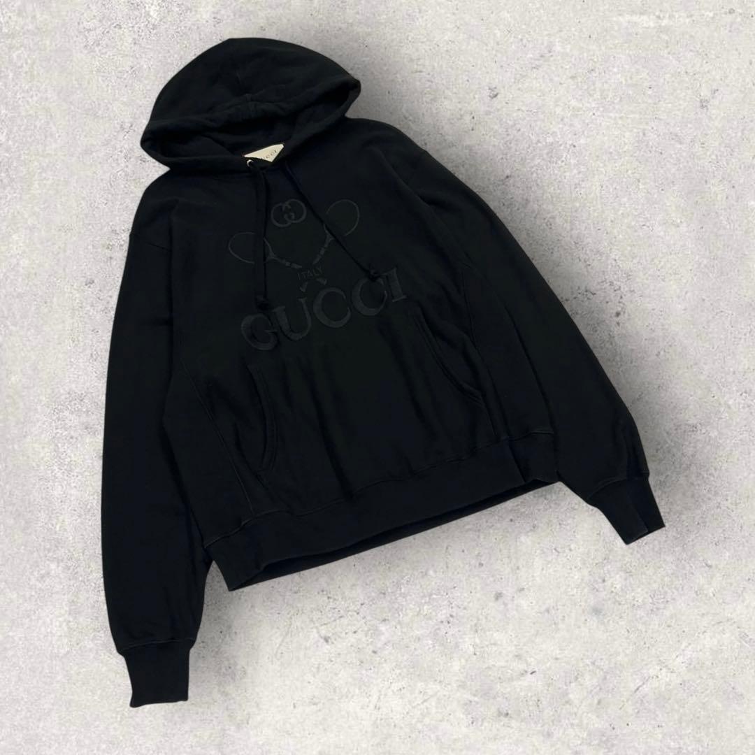 12012【人気モデル】グッチ　刺繍　定番カラーパーカー　GGインターロッキング