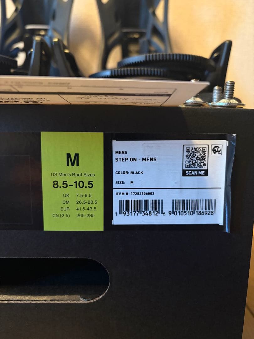 オレンジ　BURTON Step On ビンディング ブラック M