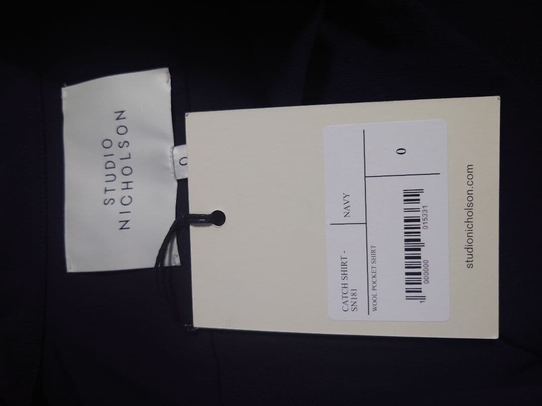 【新品】STUDIO NICHOLSON CATCH SHIRT ネイビー S