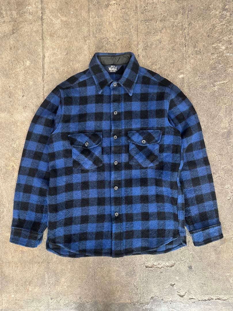70s woolrich ウール チェック シャツ
