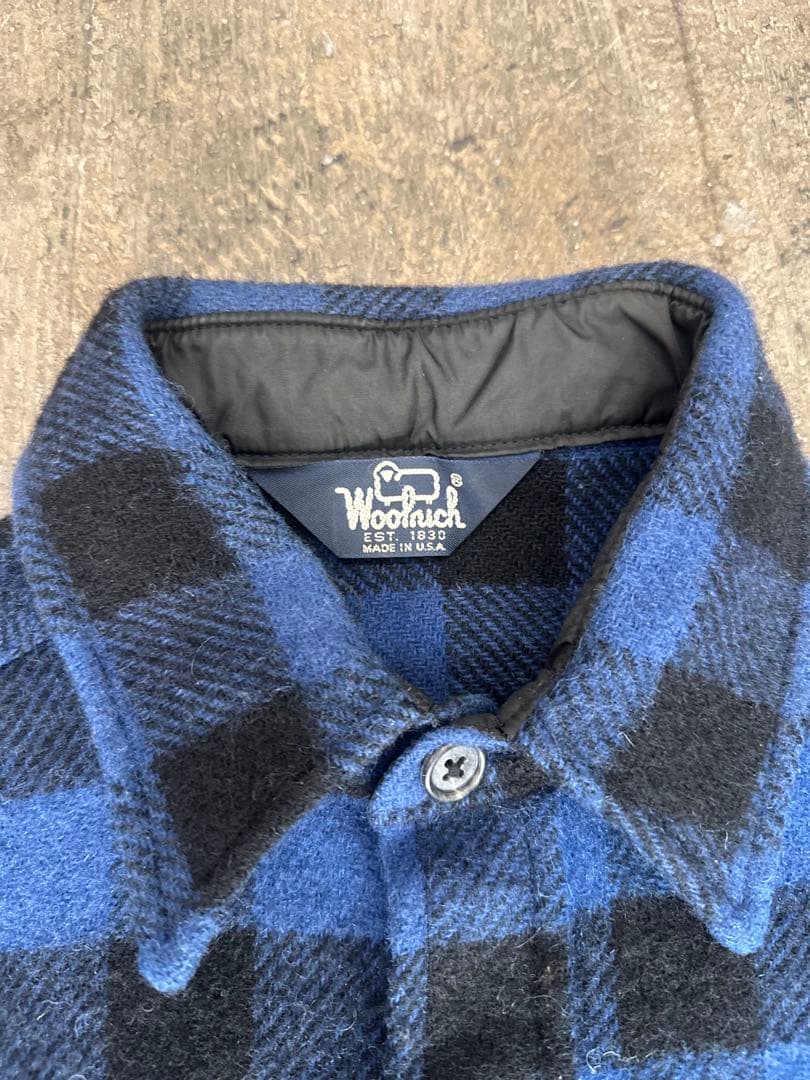 70s woolrich ウール チェック シャツ