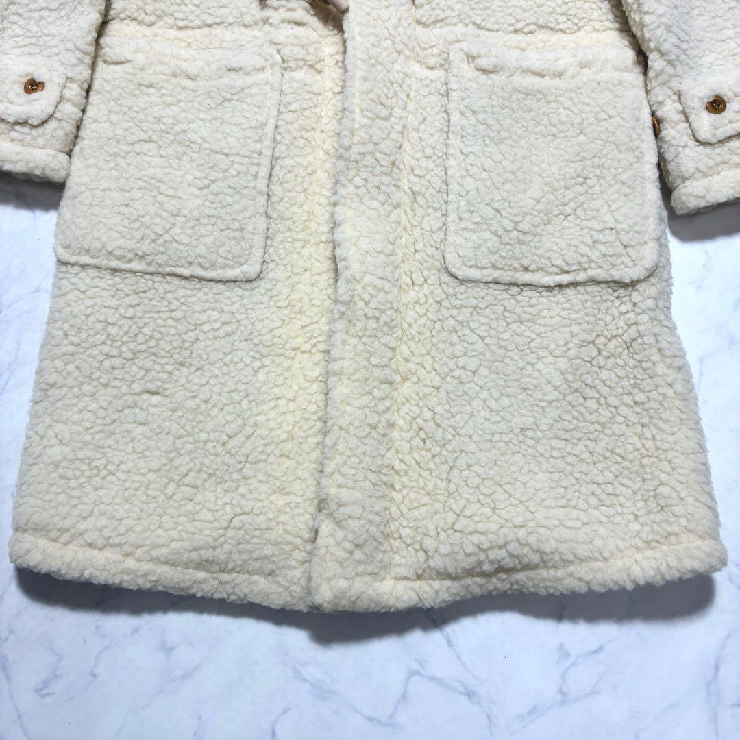 美品✨グローバーオール ボアダッフルコート エリザ シアリング アイボリー L