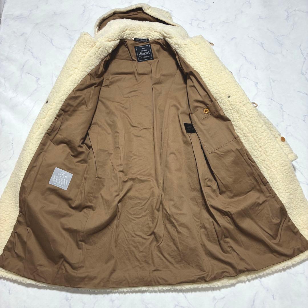 美品✨グローバーオール ボアダッフルコート エリザ シアリング アイボリー L