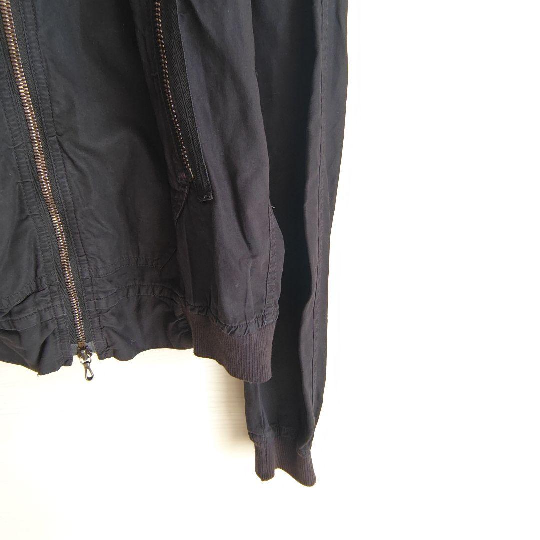 ユリウス♡JULIUS　ジャケット　薄手　黒　ジップアップ　綿100 コットン