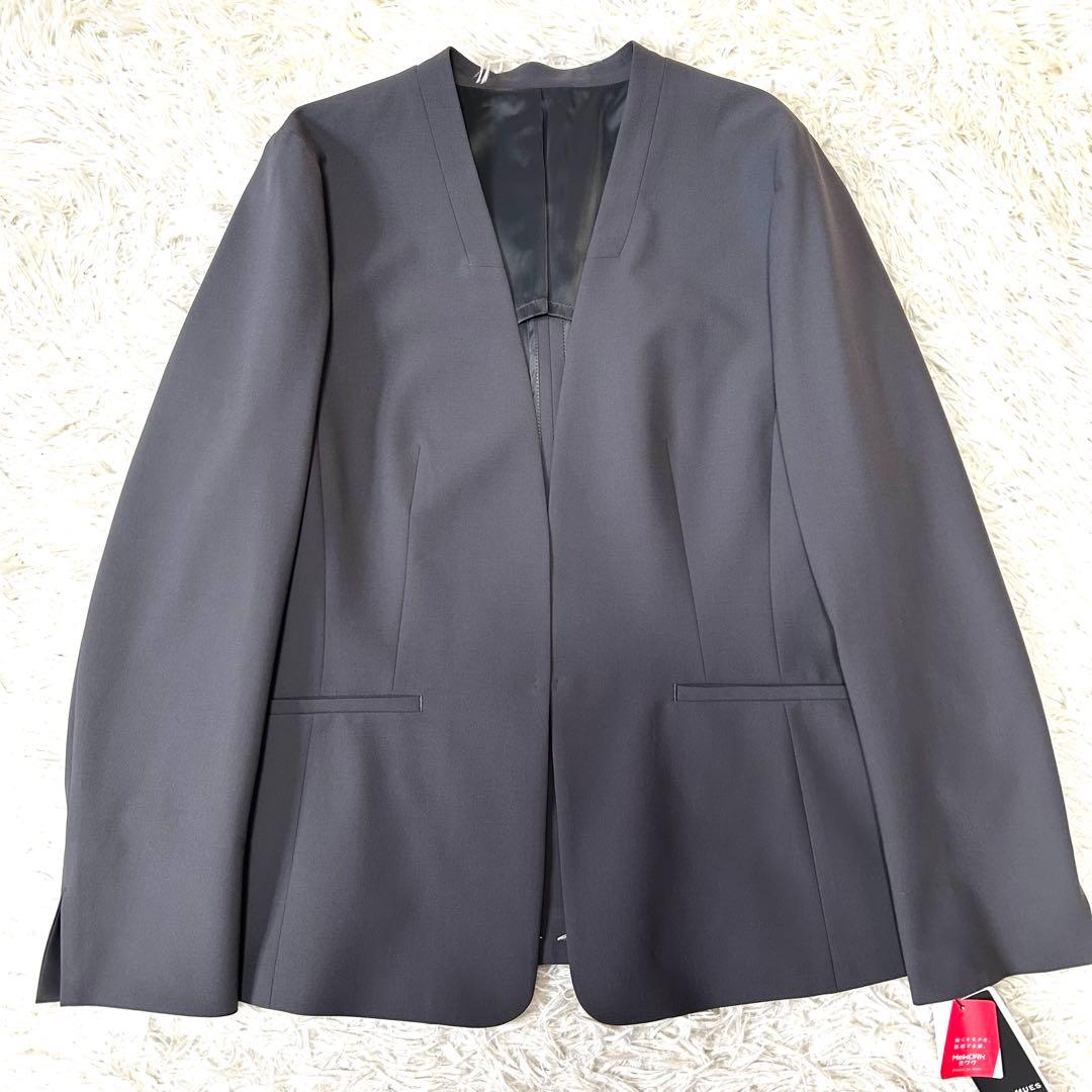 【未使用タグ付】AOKI×Oggi ストレッチノーカラージャケット パンツセット