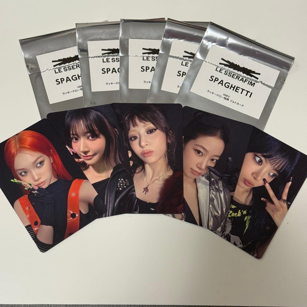 LE SSERAFIM SPAGHETTI HMV ラキドロ トレカ ステッカー