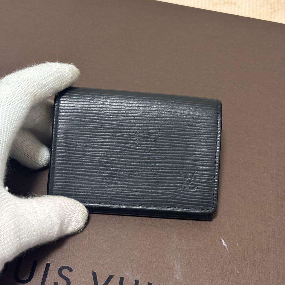 LOUIS VUITTON ブラック名刺入れ エピ アンヴェロップ カードケース