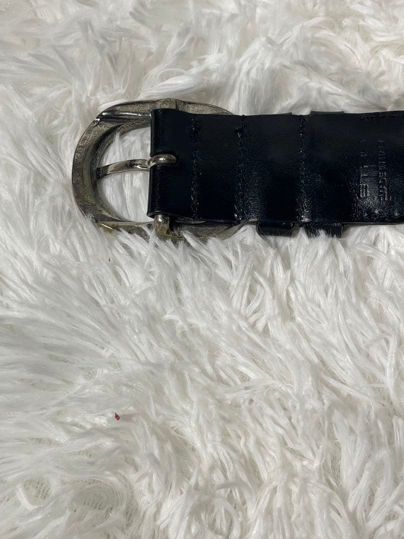 ETRO エトロ 編み込み 本革　レザーメッシュベルト ブラック イタリア製