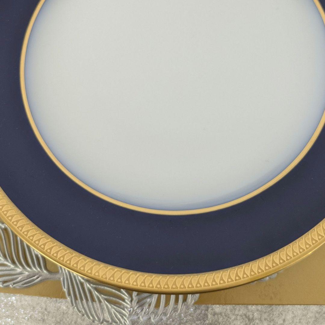 大倉陶園　デザート皿　20cm皿 瑠璃片葉金蝕デザート皿　6枚組　(未使用)