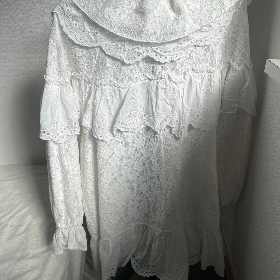 merry jenny フリルフリルレースジャケット オフホワイト