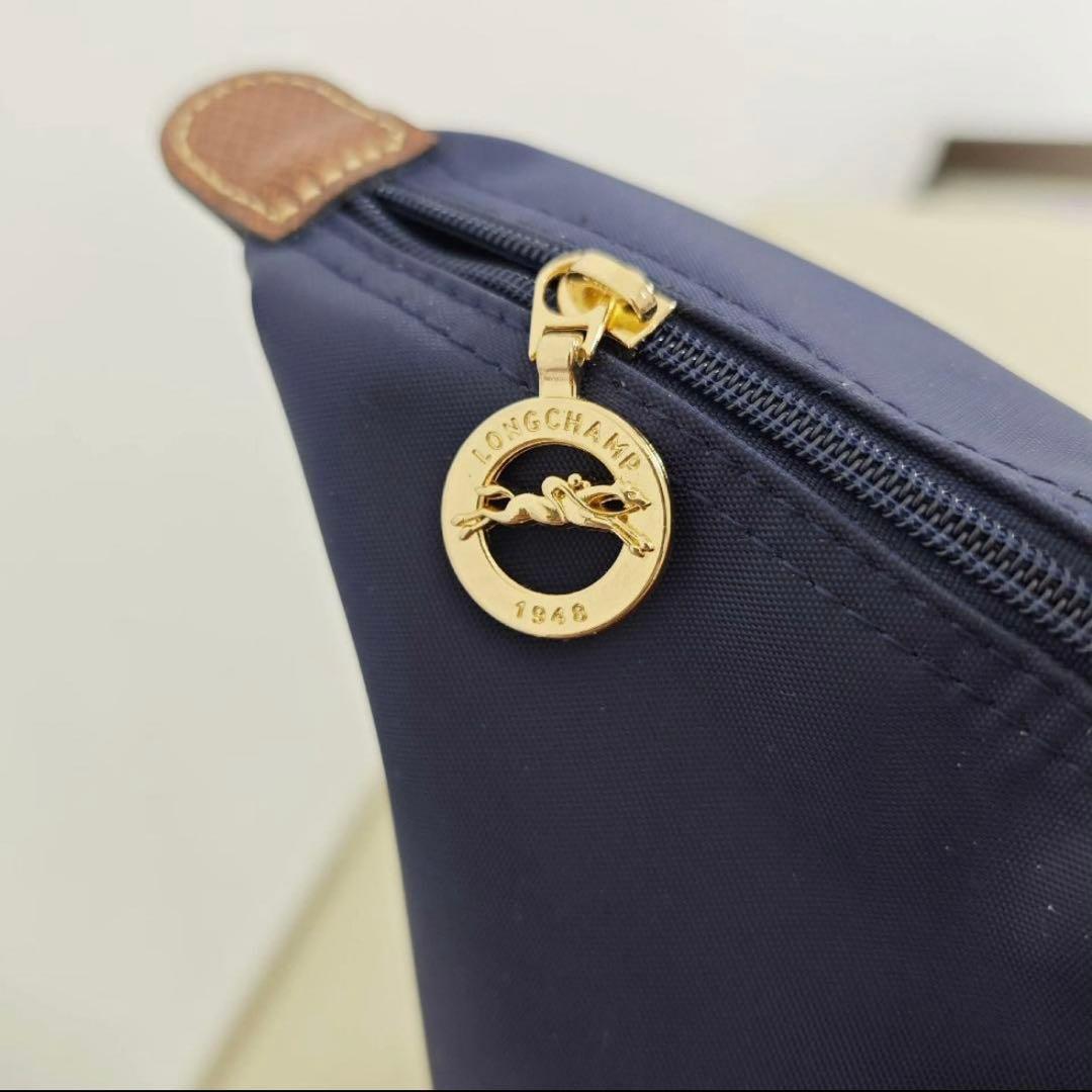 超人気 ロンシャン LONGCHAMP 折り畳みトートバッグ 大容量 ネイビーL