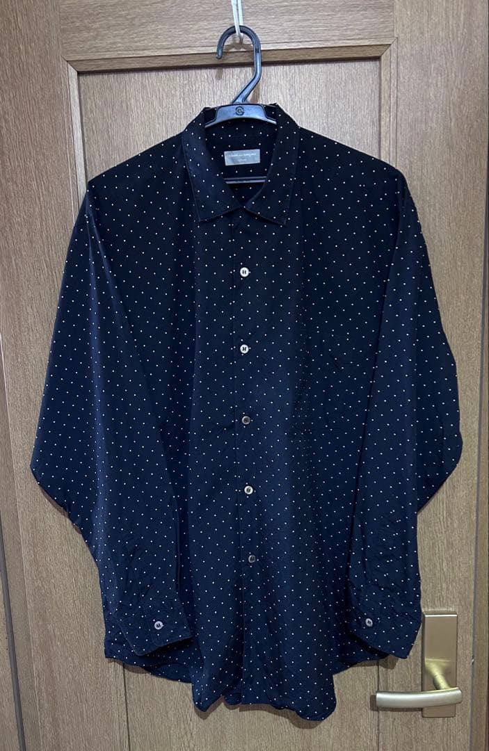 COMME des GARÇONS HOMME 黒ドット柄長袖シャツ