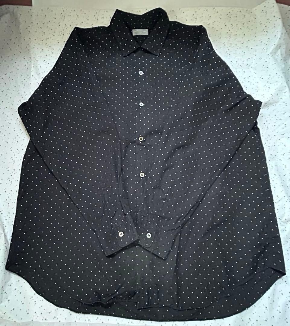 COMME des GARÇONS HOMME 黒ドット柄長袖シャツ
