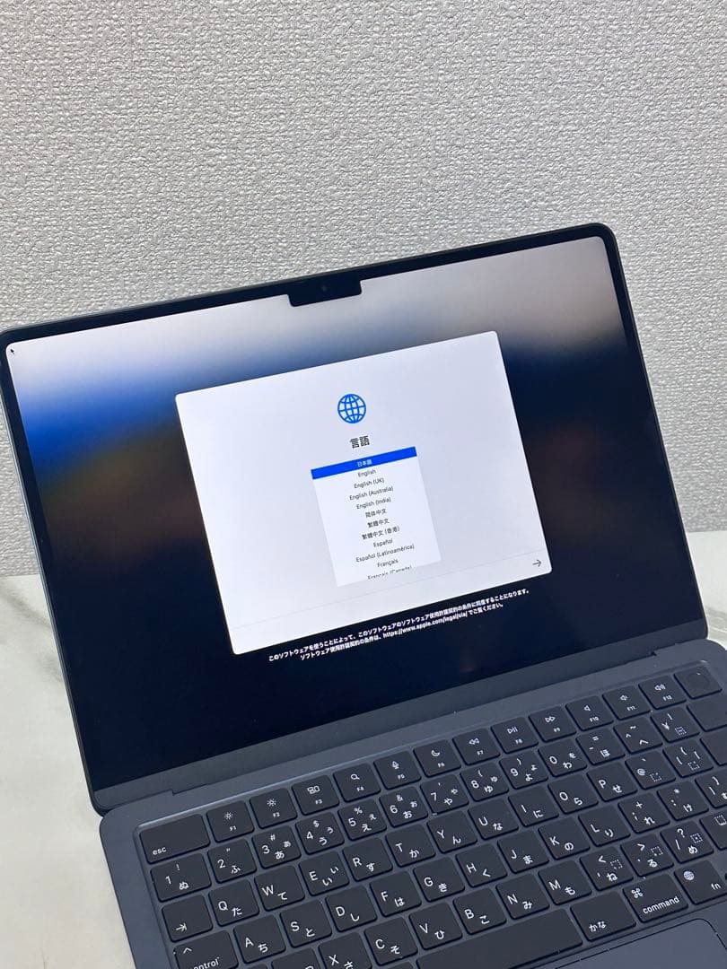 MacBookAir M2 8GB 256GB 2022 動作問題無し