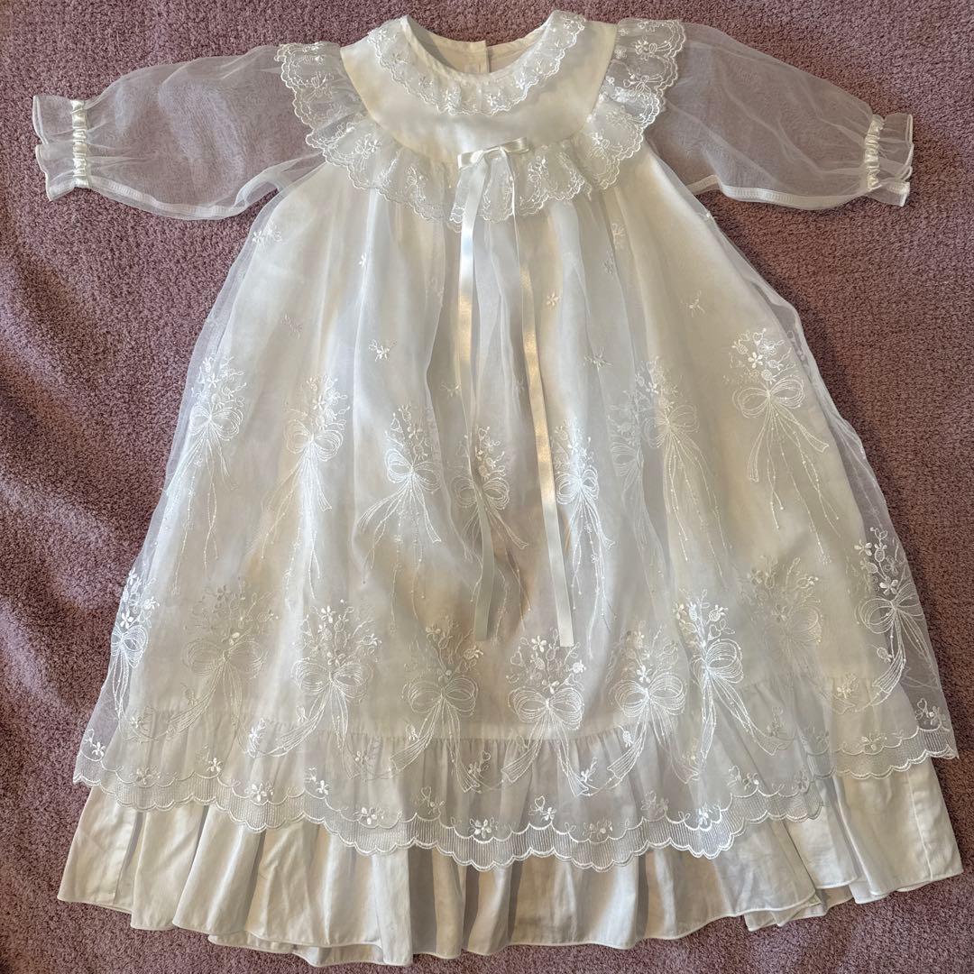 familiar ファミリア ベビードレス 帽子付き