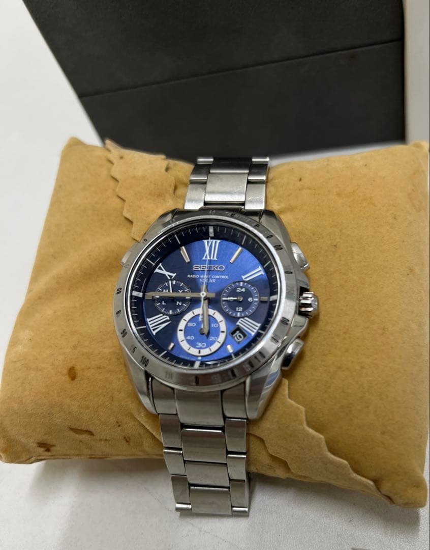 セイコー　ブライツ　電波ソーラー　クロノグラフ　電波時計