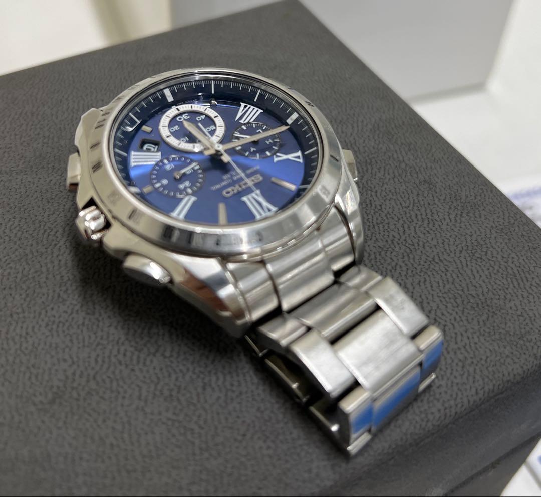 セイコー　ブライツ　電波ソーラー　クロノグラフ　電波時計