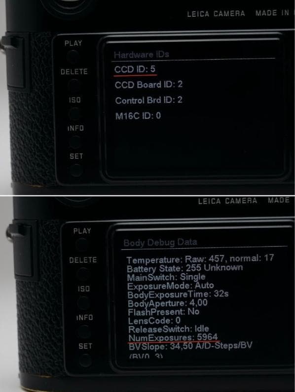 オリジナルセンサーID5　ライカ Leica M9 ブラックペイント LEICA
