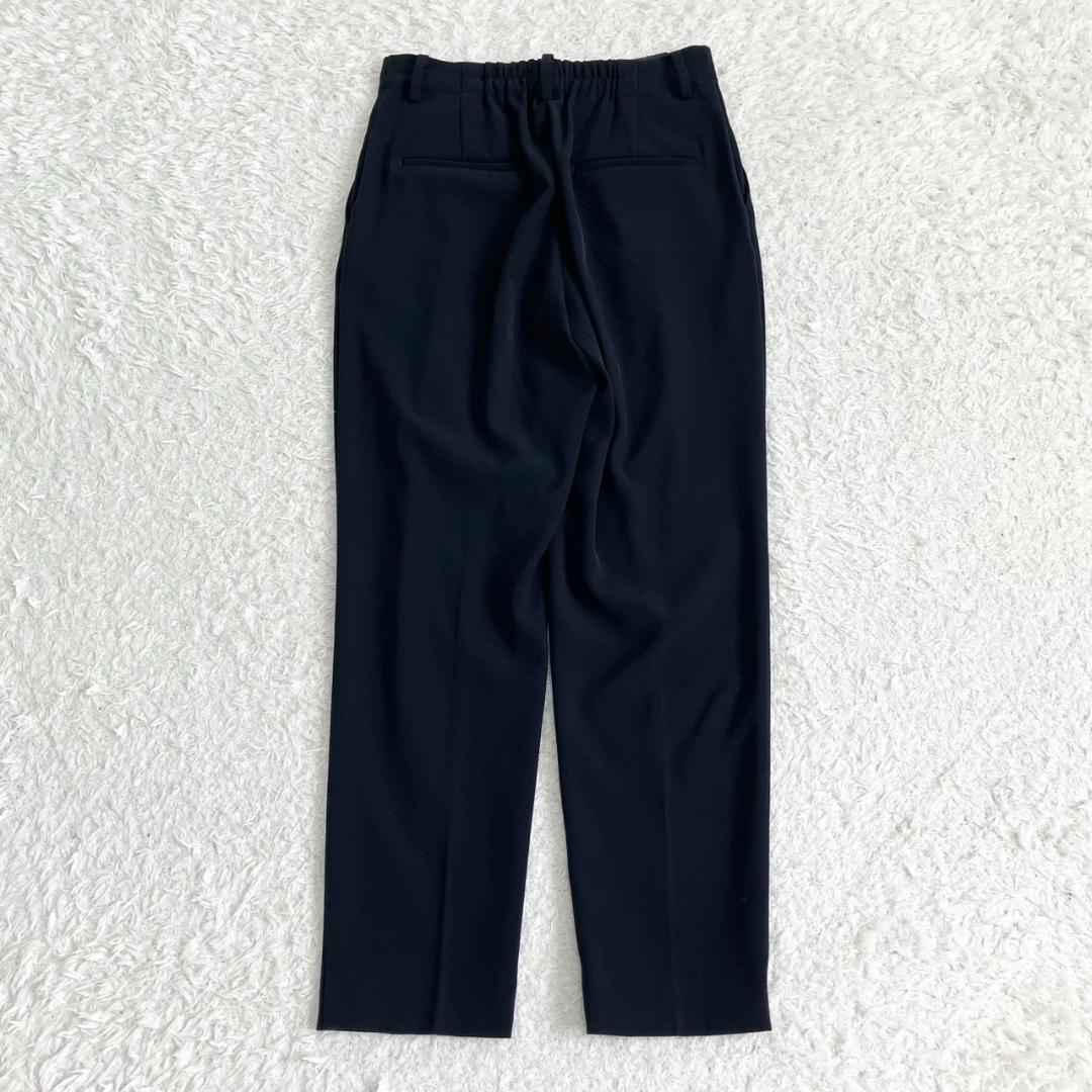 極美品✨プラステ セットアップ ノーカラー 洗える ストレッチ 1B 紺 M